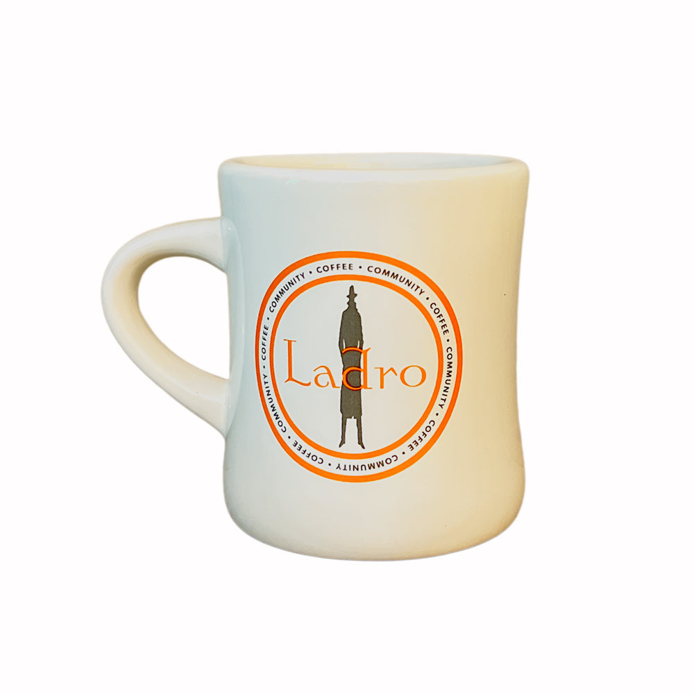Caffe Ladro diner mug with Community Coffee logo
