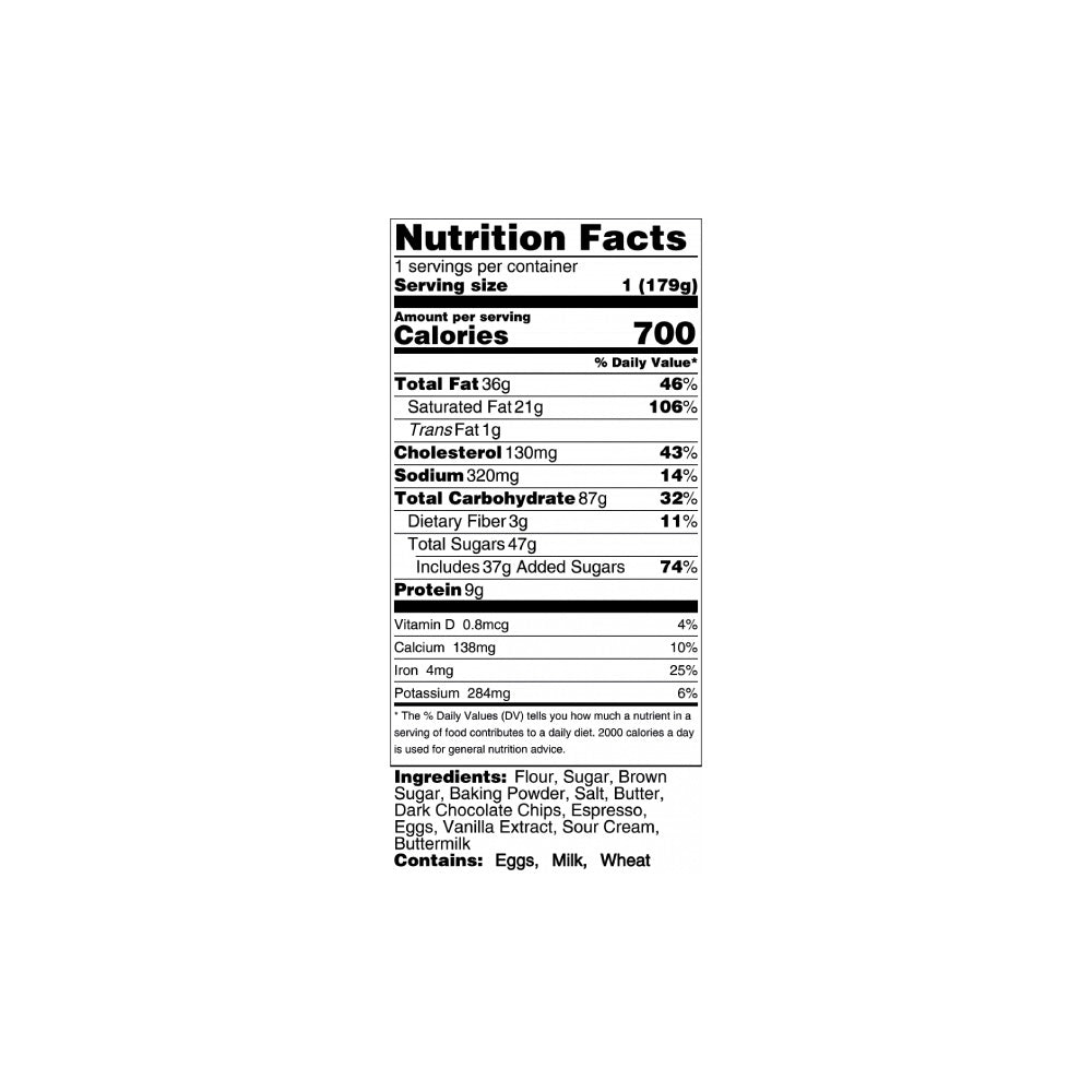 Nutrition information
